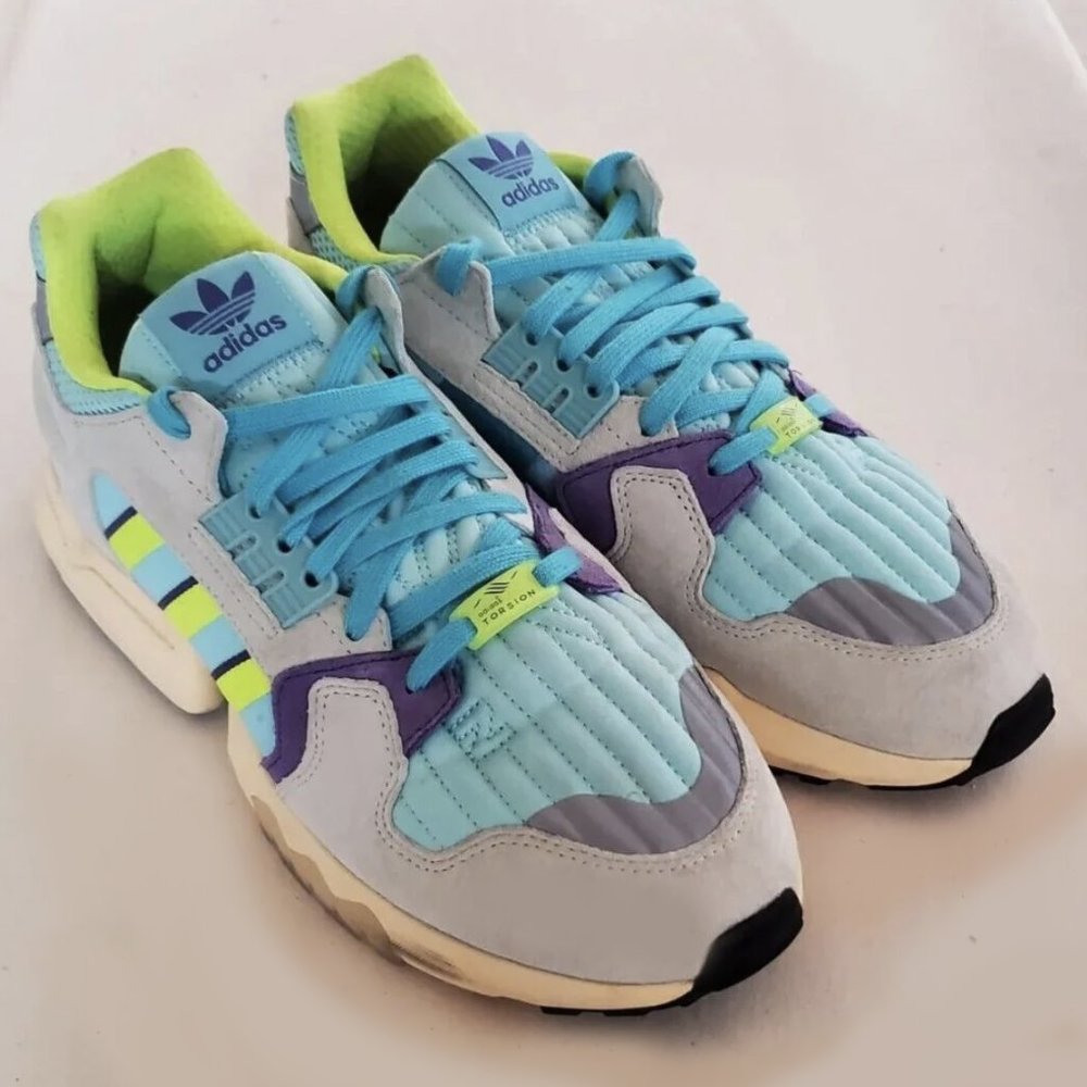 Adidas Originals ZX Torsion Clear Aqua Men Shoes 10 - Picture 1 of 4